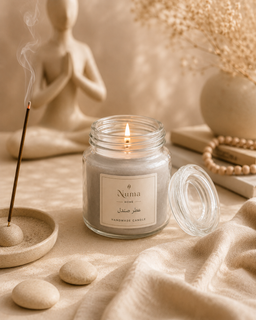 شمع معطرپرنس با عطرلوندر مناسب مدیتیشن و شمع تراپی با پارافین گیاهی