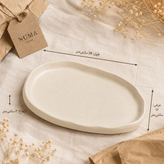 سینی دکوراتیو بیضی دفرمه برای چیدمان شمع و عود